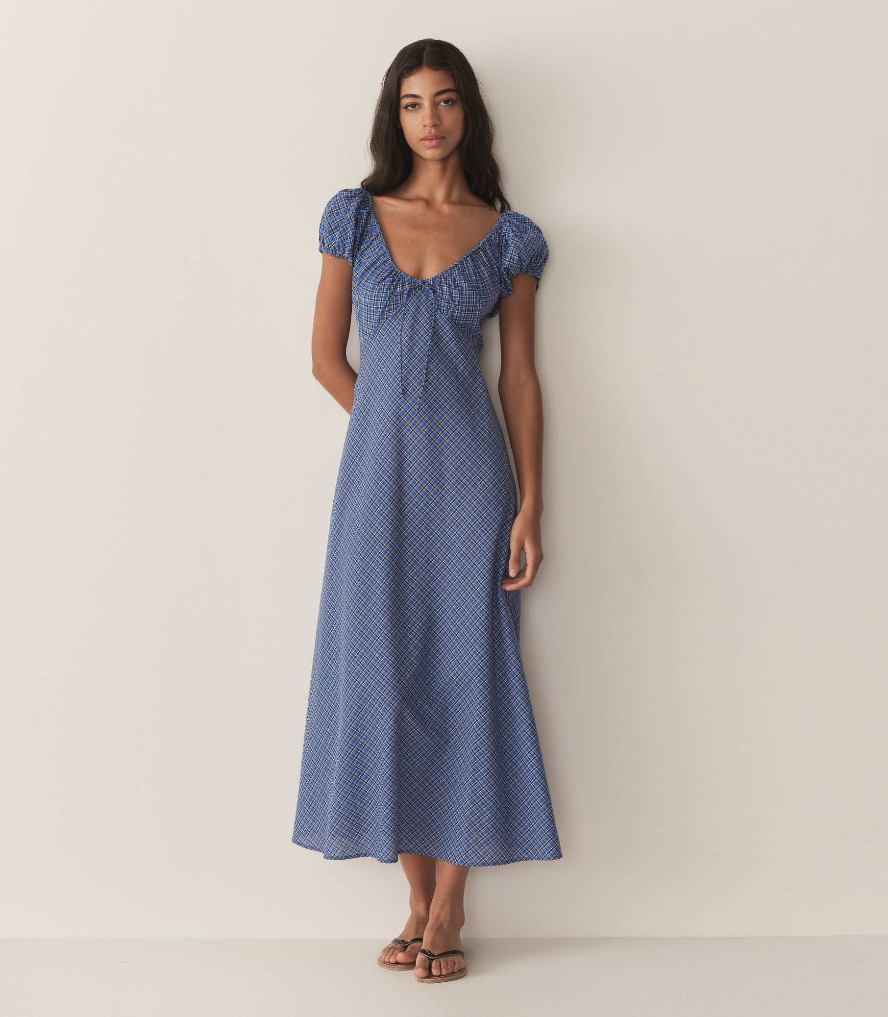 DÔEN Women Sofia Dress - Cassis Check