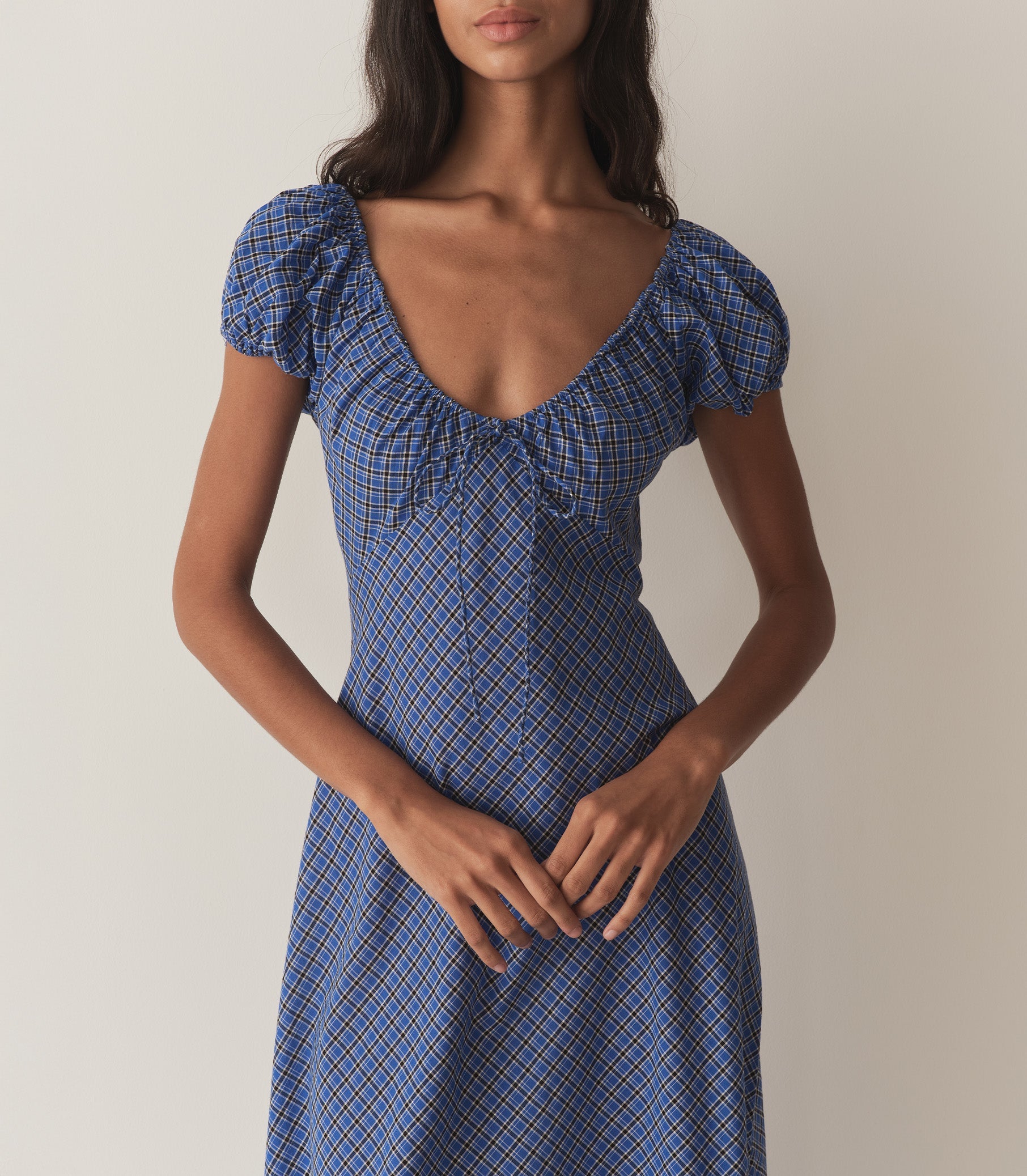 DÔEN Women Sofia Dress - Cassis Check