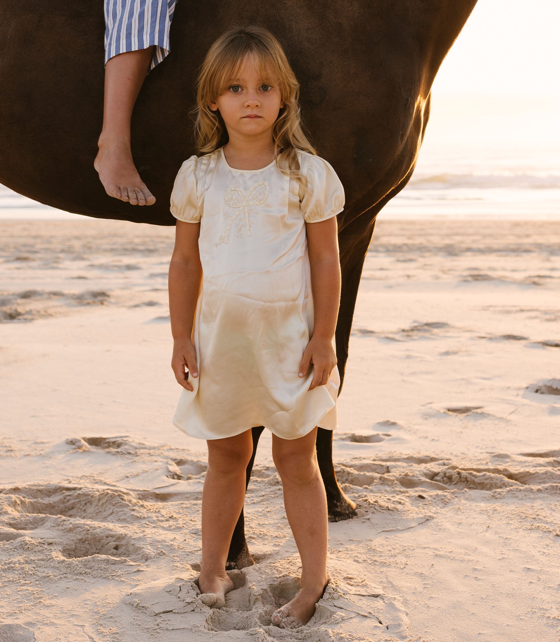 DÔEN Kids Goldie Dress - Creme Citron