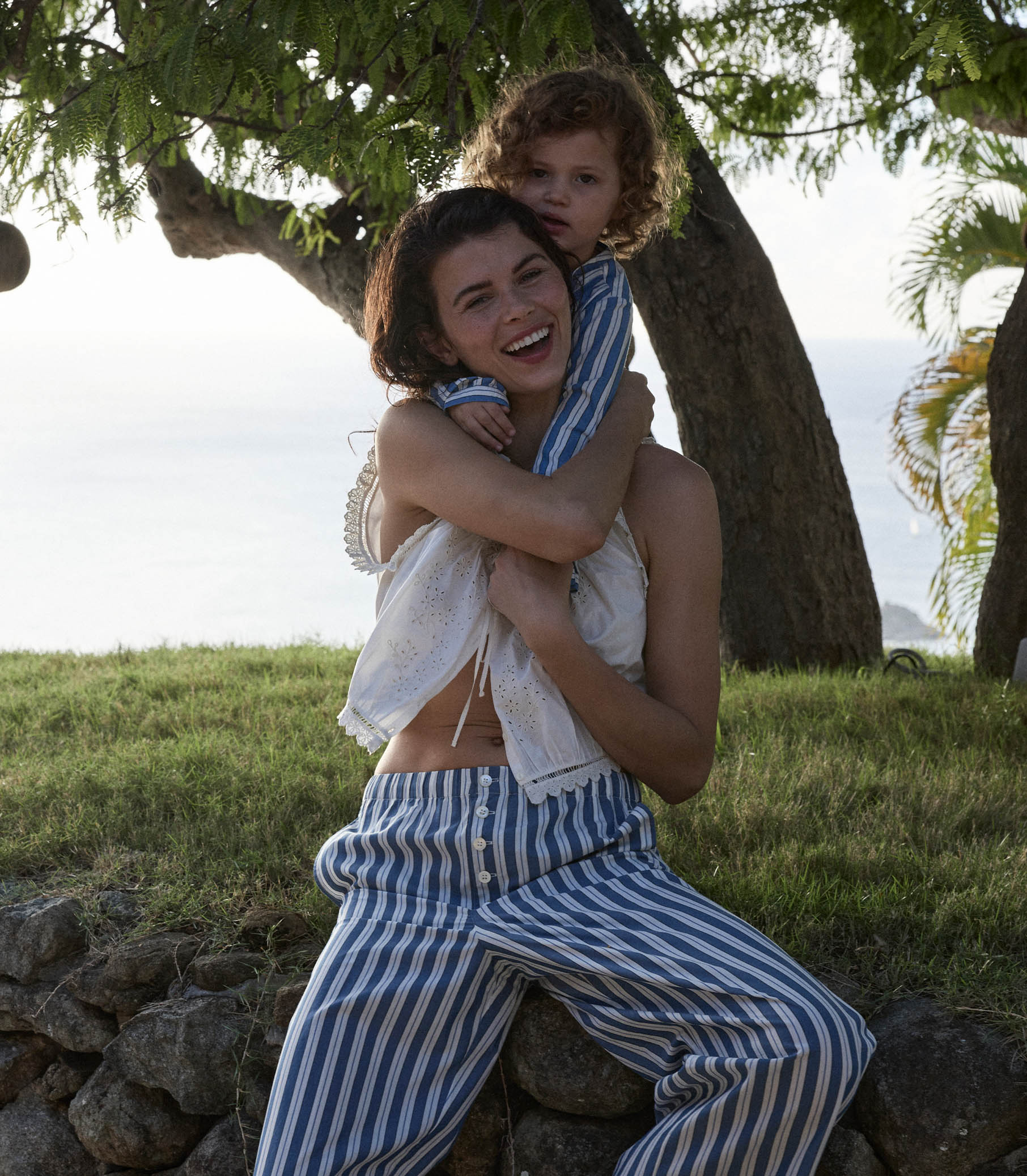 DÔEN Women Morgan Pant - Lucerne Stripe