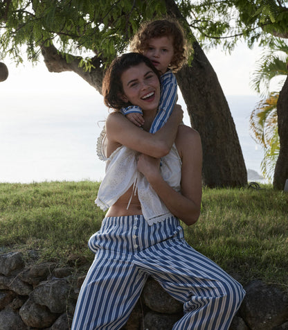 DÔEN Women Morgan Pant - Lucerne Stripe