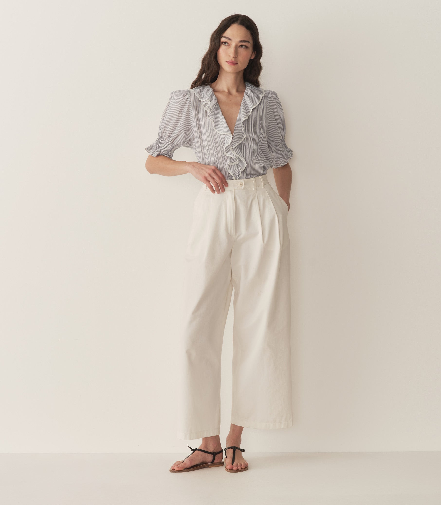 DÔEN Women Henri Top - Adelaide Stripe