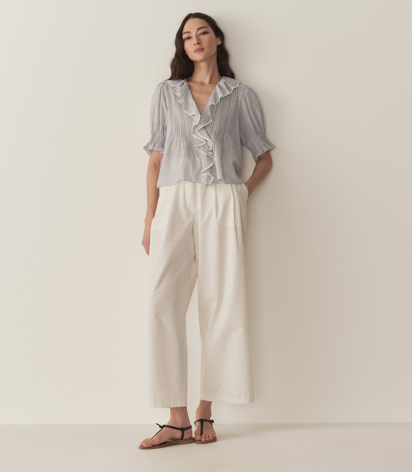 DÔEN Women Henri Top - Adelaide Stripe