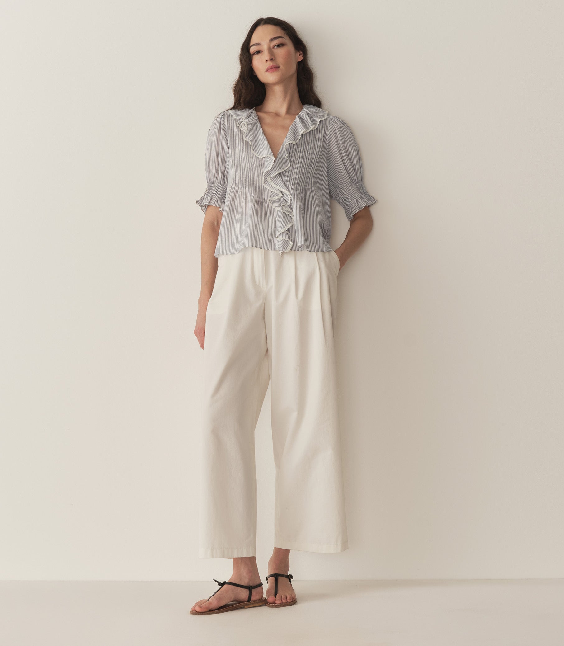 DÔEN Women Henri Top - Adelaide Stripe