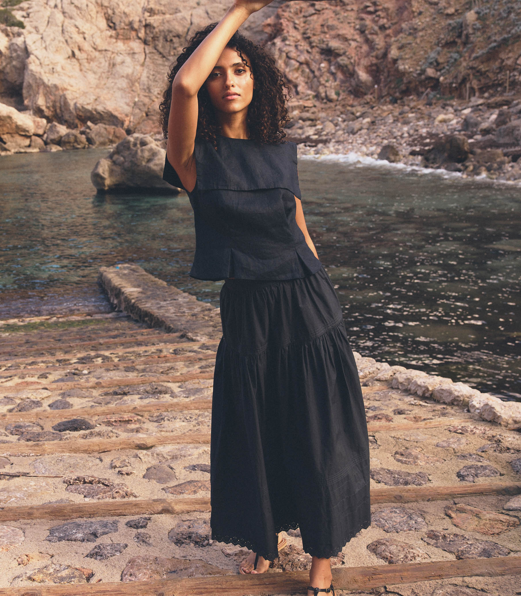 DÔEN Women Sebastiane Skirt - Night Sky