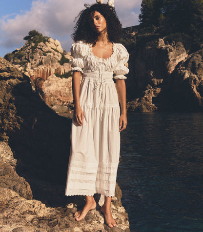 DÔEN Women Bardot Dress - Powder