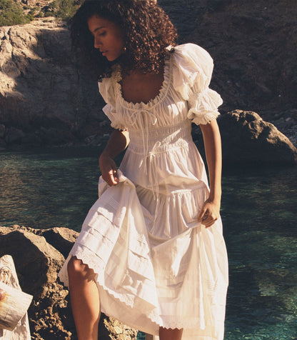 DÔEN Women Bardot Dress - Powder
