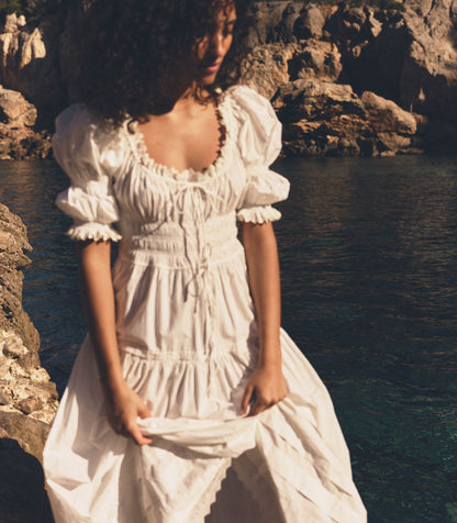 DÔEN Women Bardot Dress - Powder