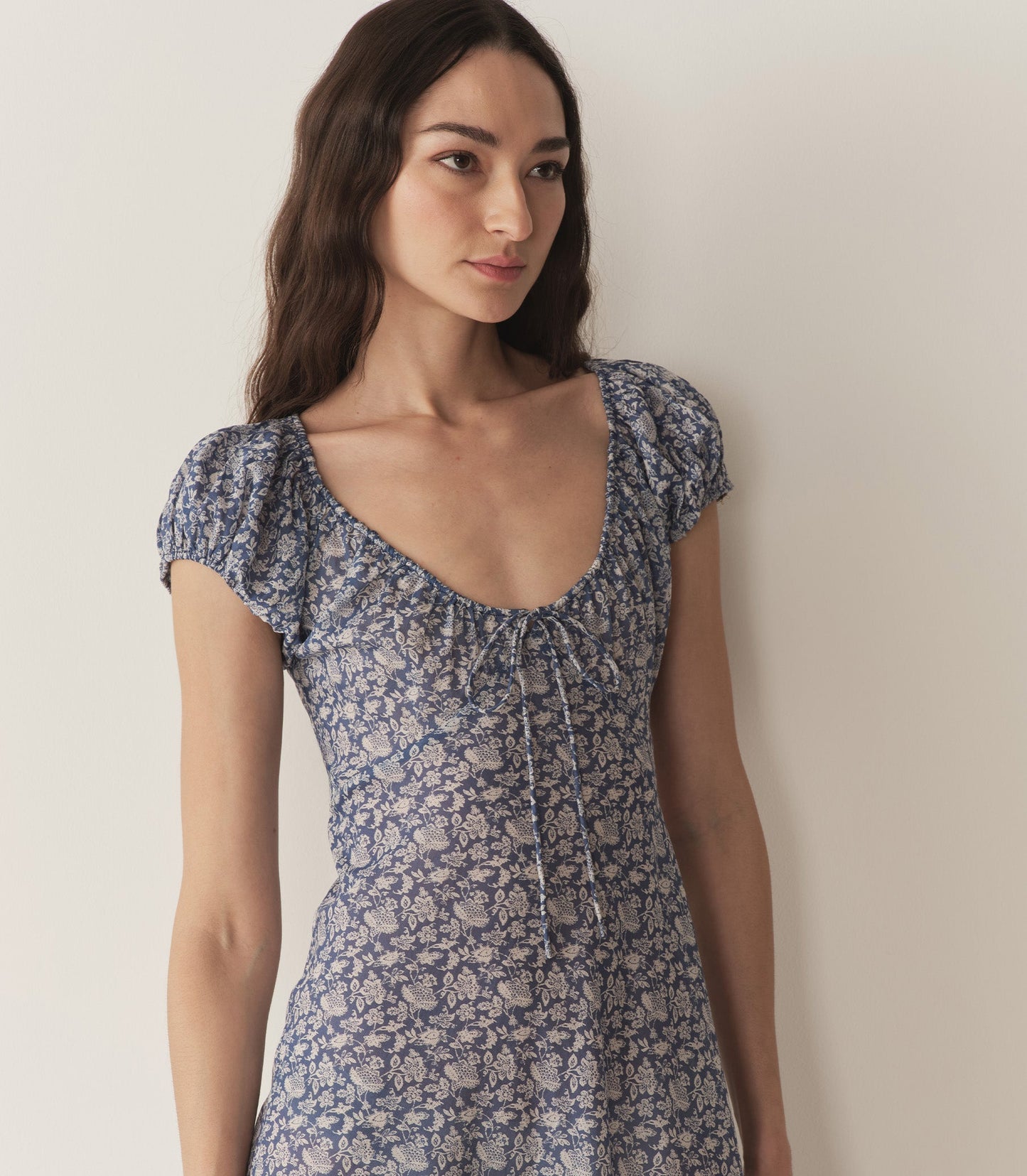 DÔEN Women Sofia Dress - Blue Porcelain Tea Floral