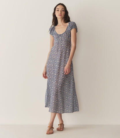 DÔEN Women Sofia Dress - Blue Porcelain Tea Floral