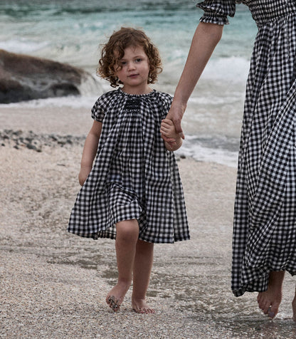 DÔEN Kids Esa Dress - Noir Greta Gingham