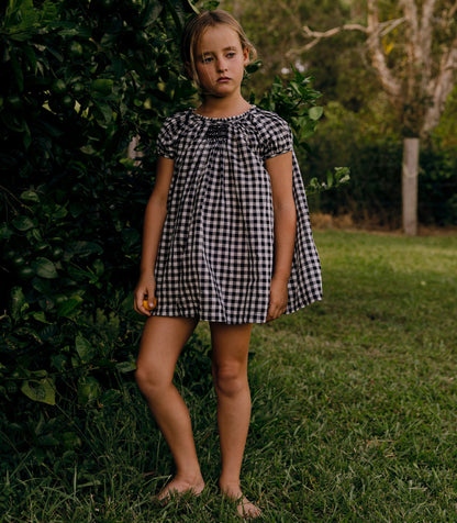 DÔEN Kids Esa Dress - Noir Greta Gingham