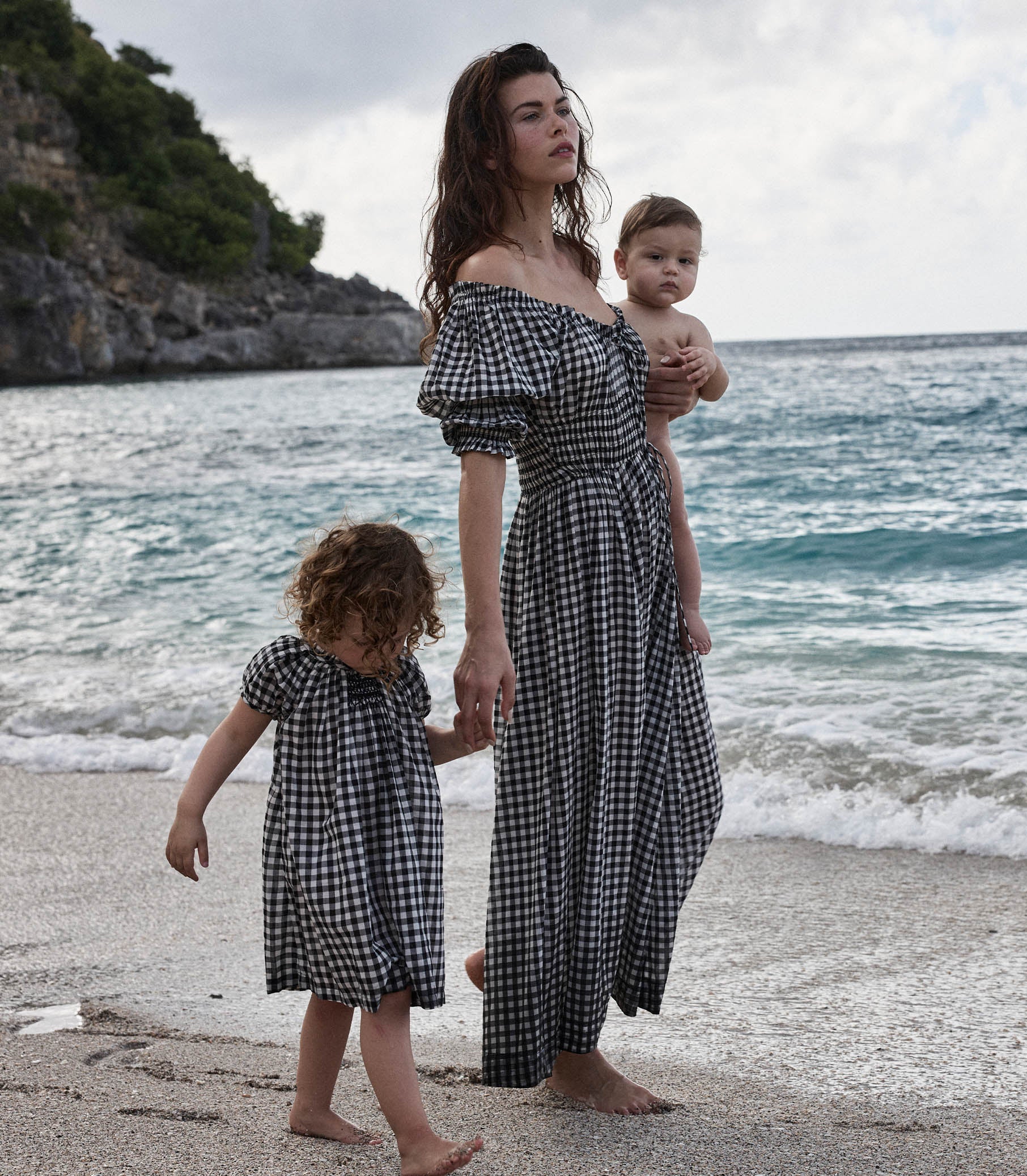 DÔEN Women Ischia Dress - Noir Greta Gingham