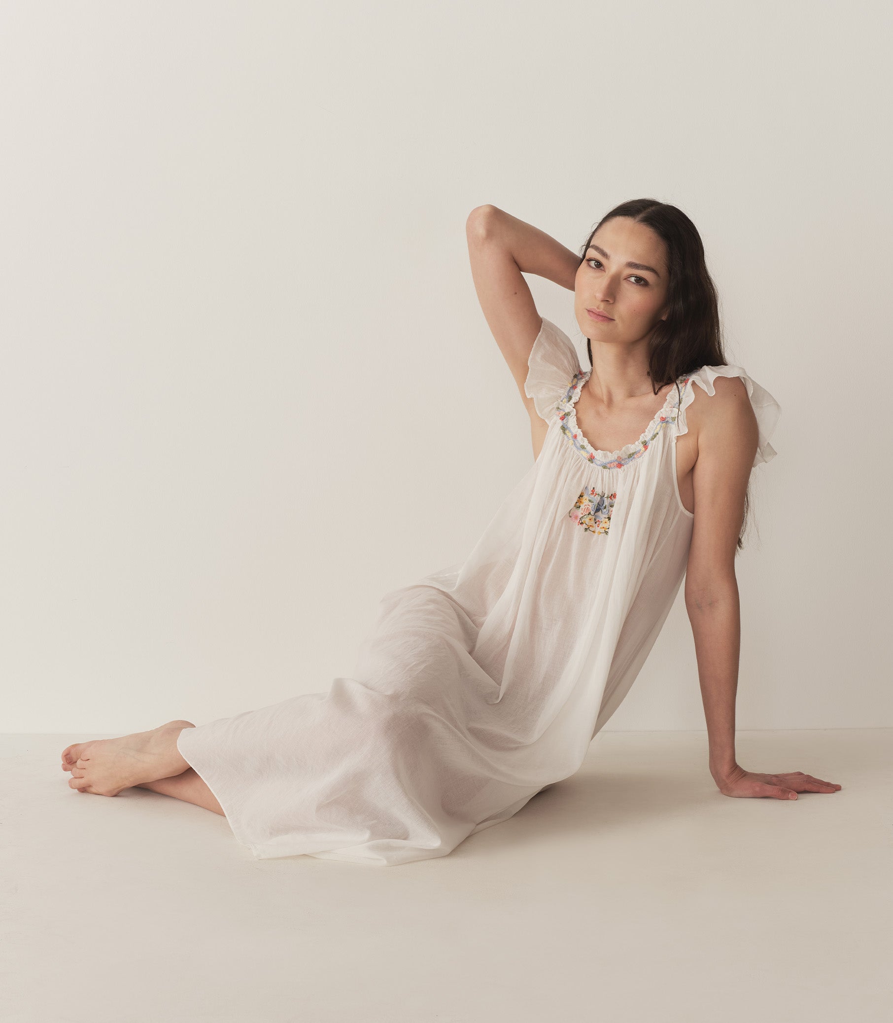 DÔEN Women Orelle Nightgown - Salt