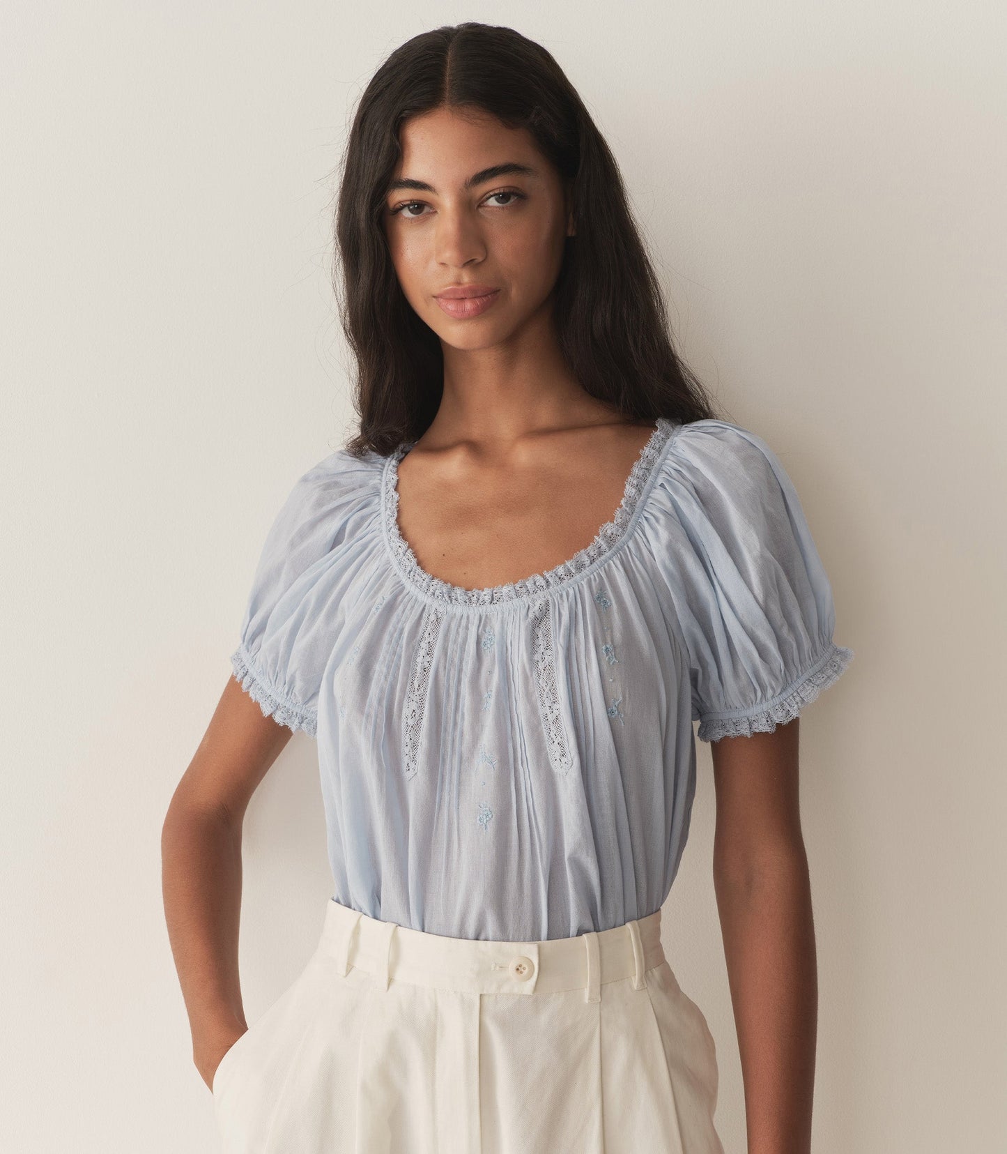 DÔEN Women Frederica Top - Icy Blue