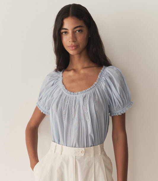 DÔEN Women Frederica Top - Icy Blue