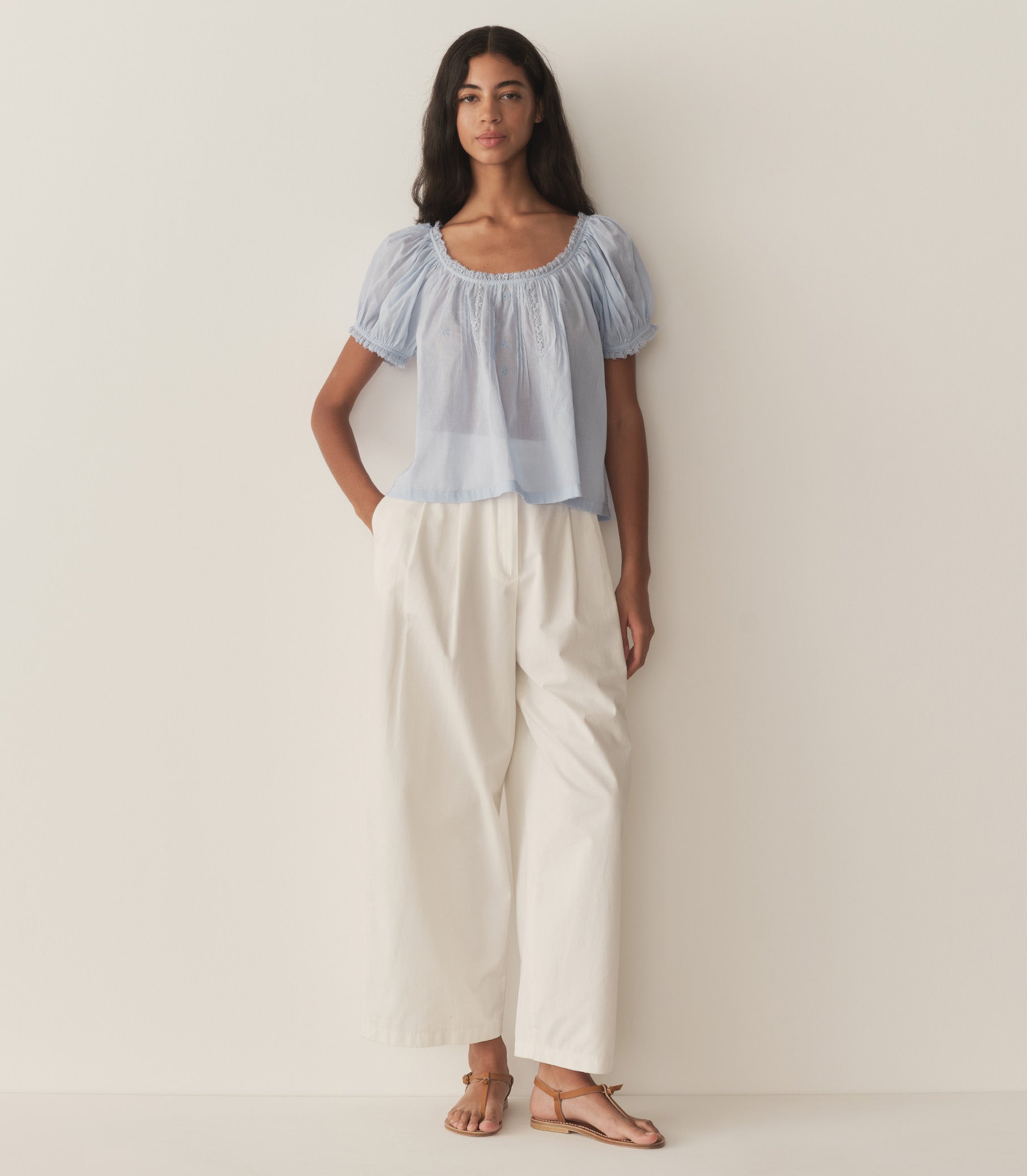 DÔEN Women Frederica Top - Icy Blue