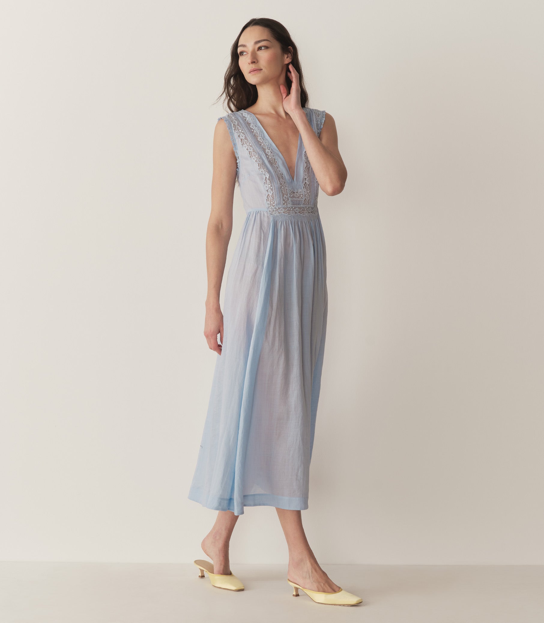 DÔEN Women Victoria Dress - Icy Blue