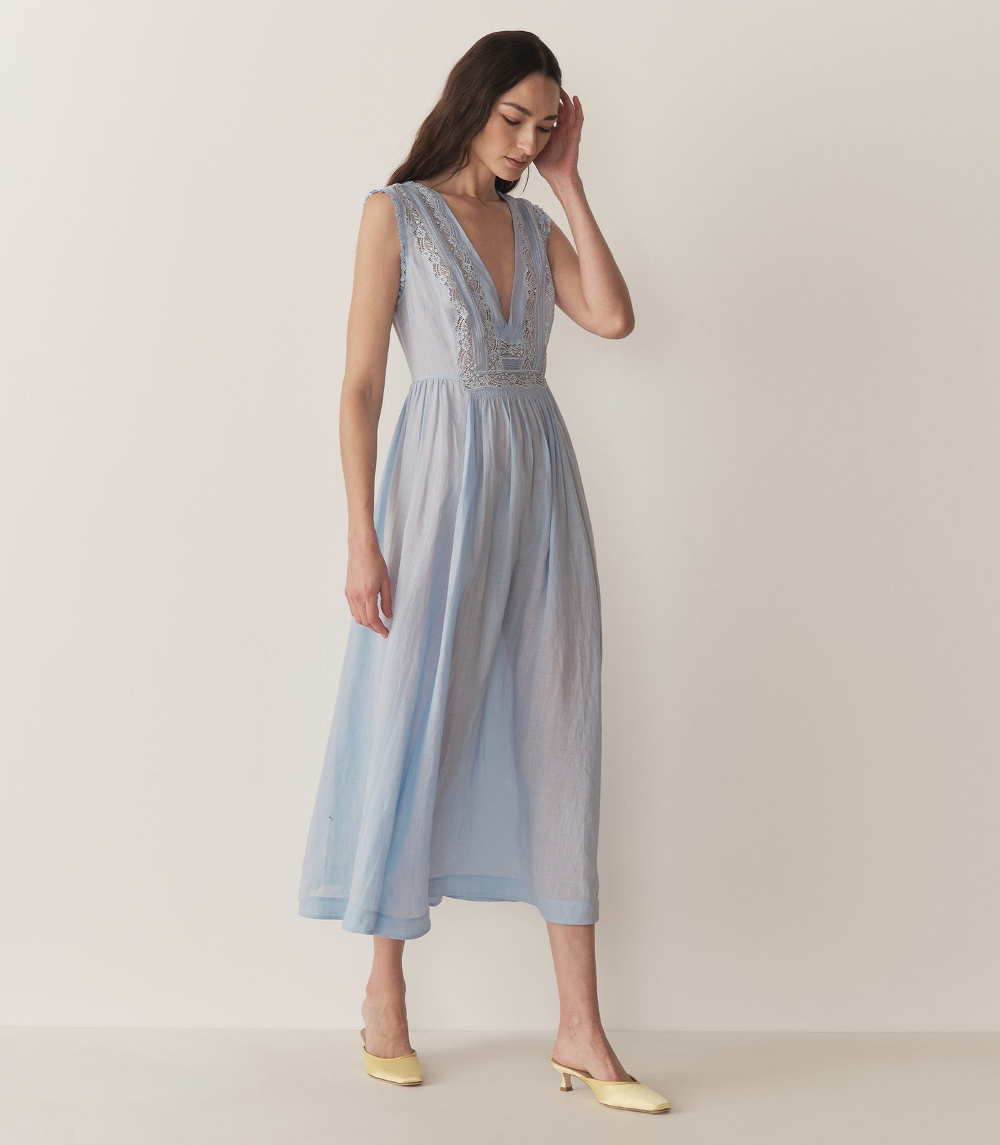 DÔEN Women Victoria Dress - Icy Blue