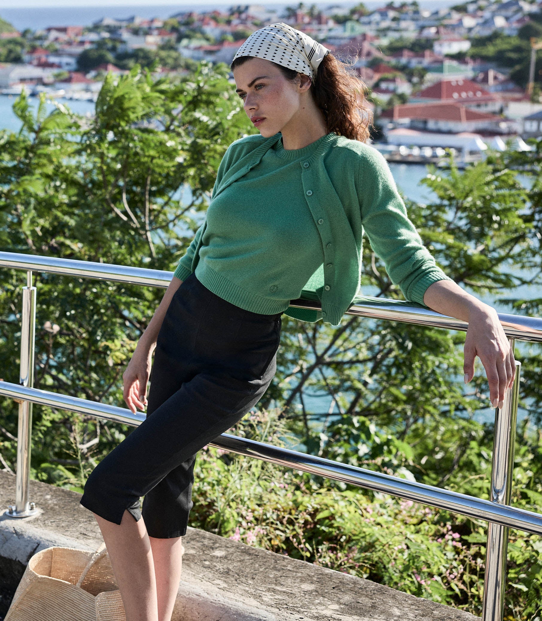 DÔEN Women Claudine Cardigan - Light Kelly Green