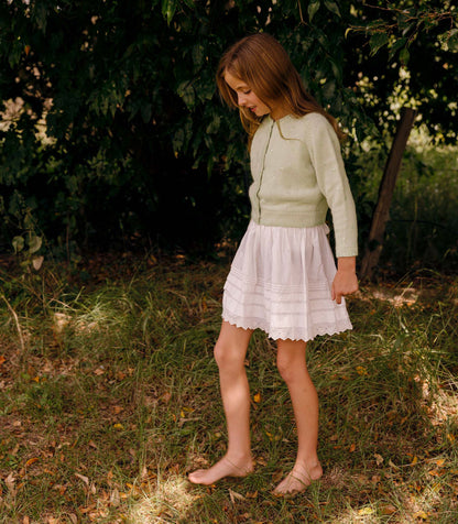 DÔEN Kids Little Paillette Cardigan - Mint Tea