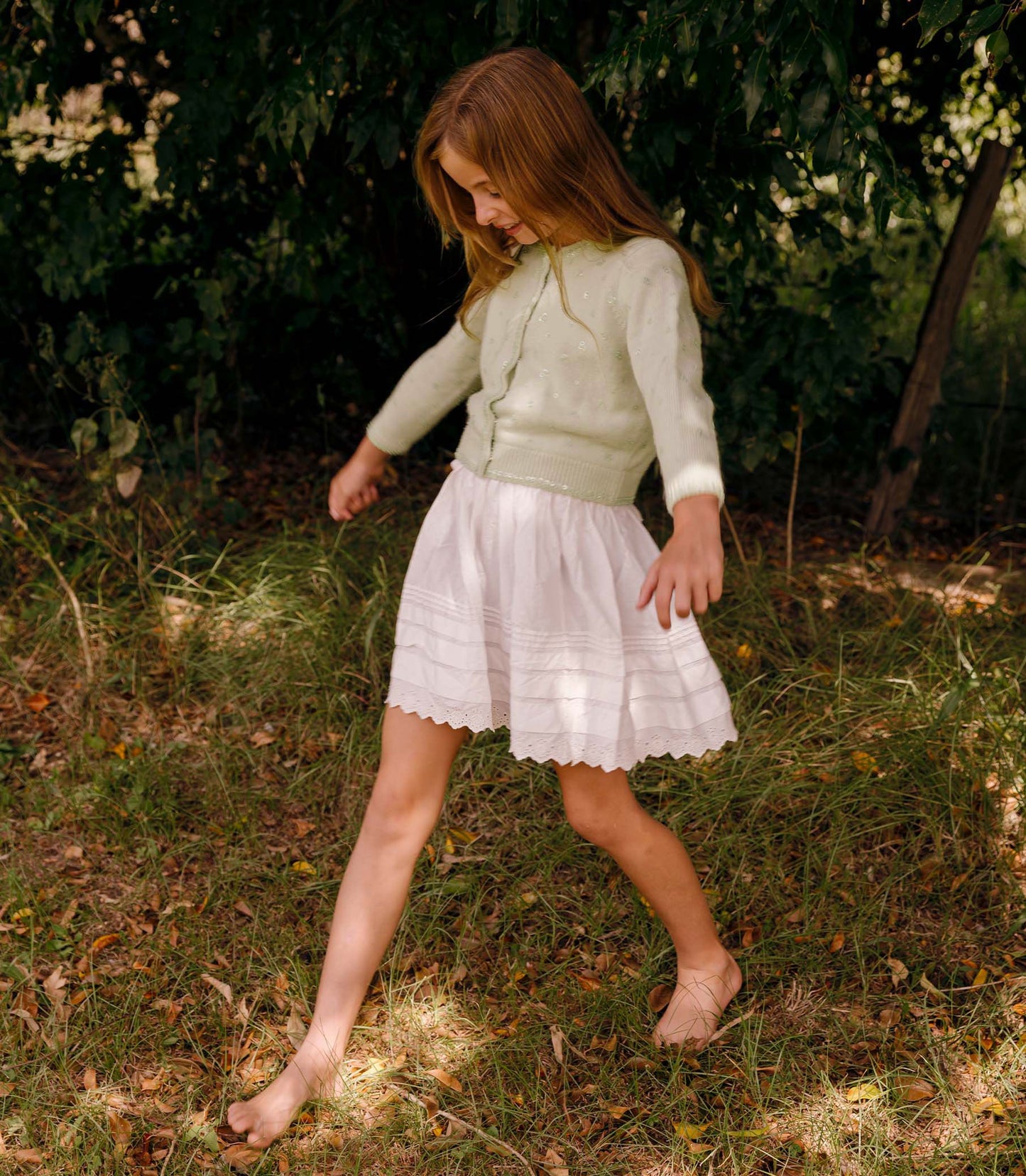 DÔEN Kids Little Paillette Cardigan - Mint Tea