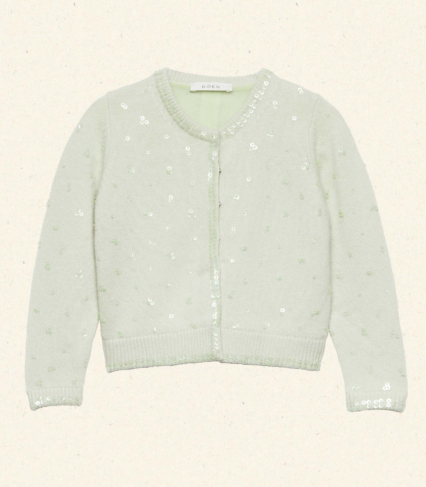 DÔEN Kids Little Paillette Cardigan - Mint Tea