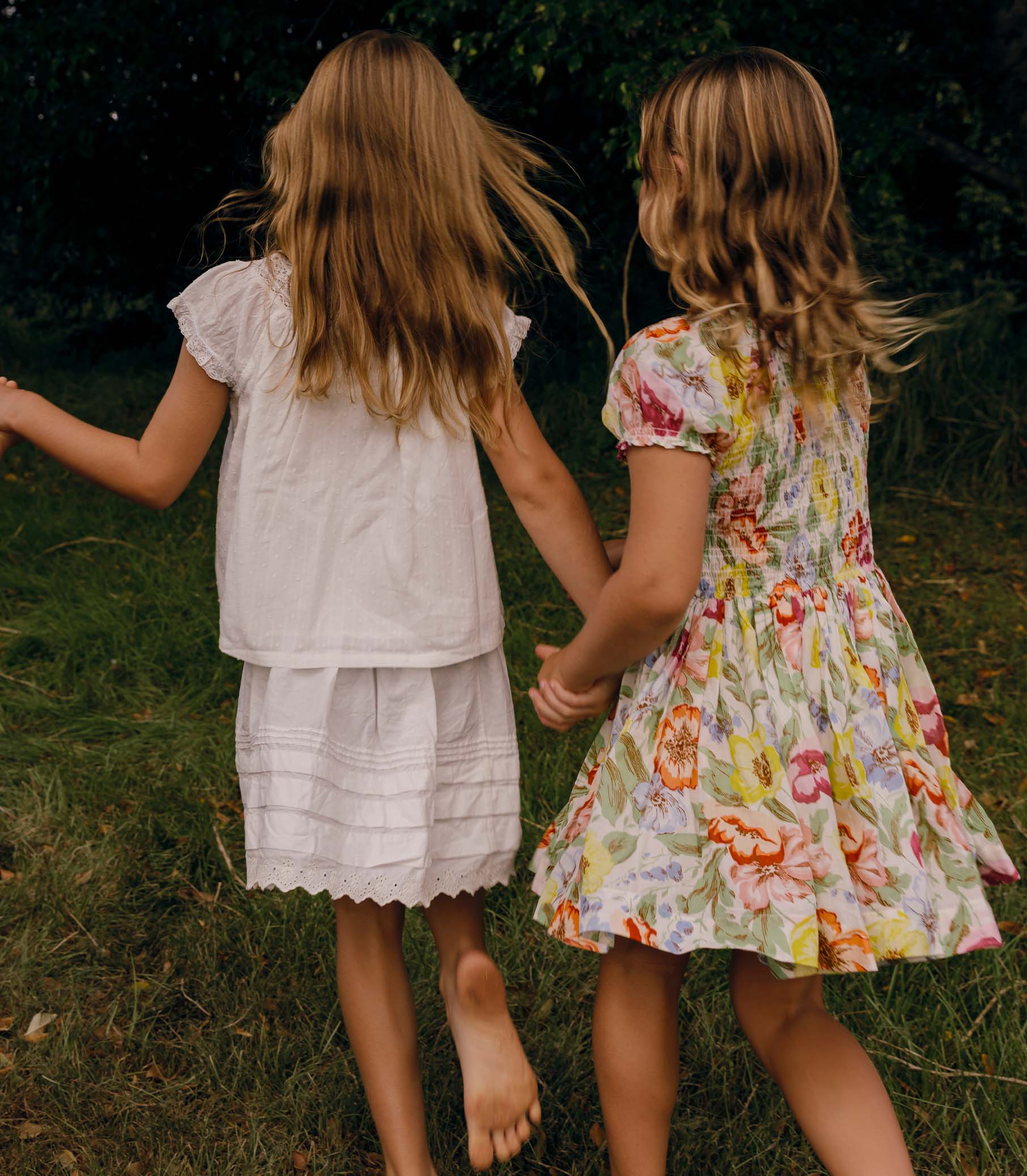 DÔEN Kids Mae Dress - Blanc Anemone Bloom