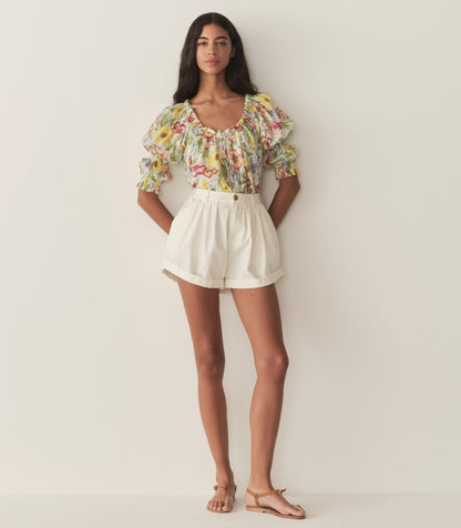 DÔEN Women Inez Top - Blanc Anemone Bloom