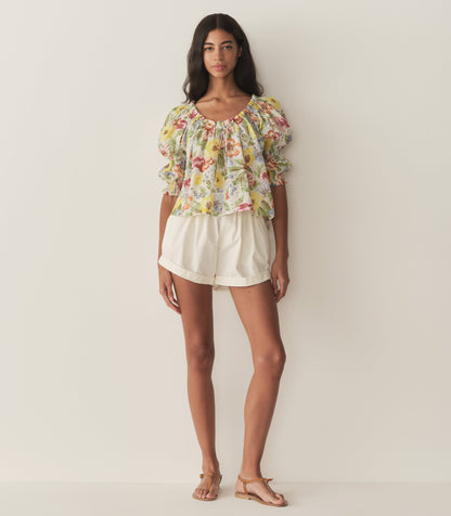 DÔEN Women Inez Top - Blanc Anemone Bloom