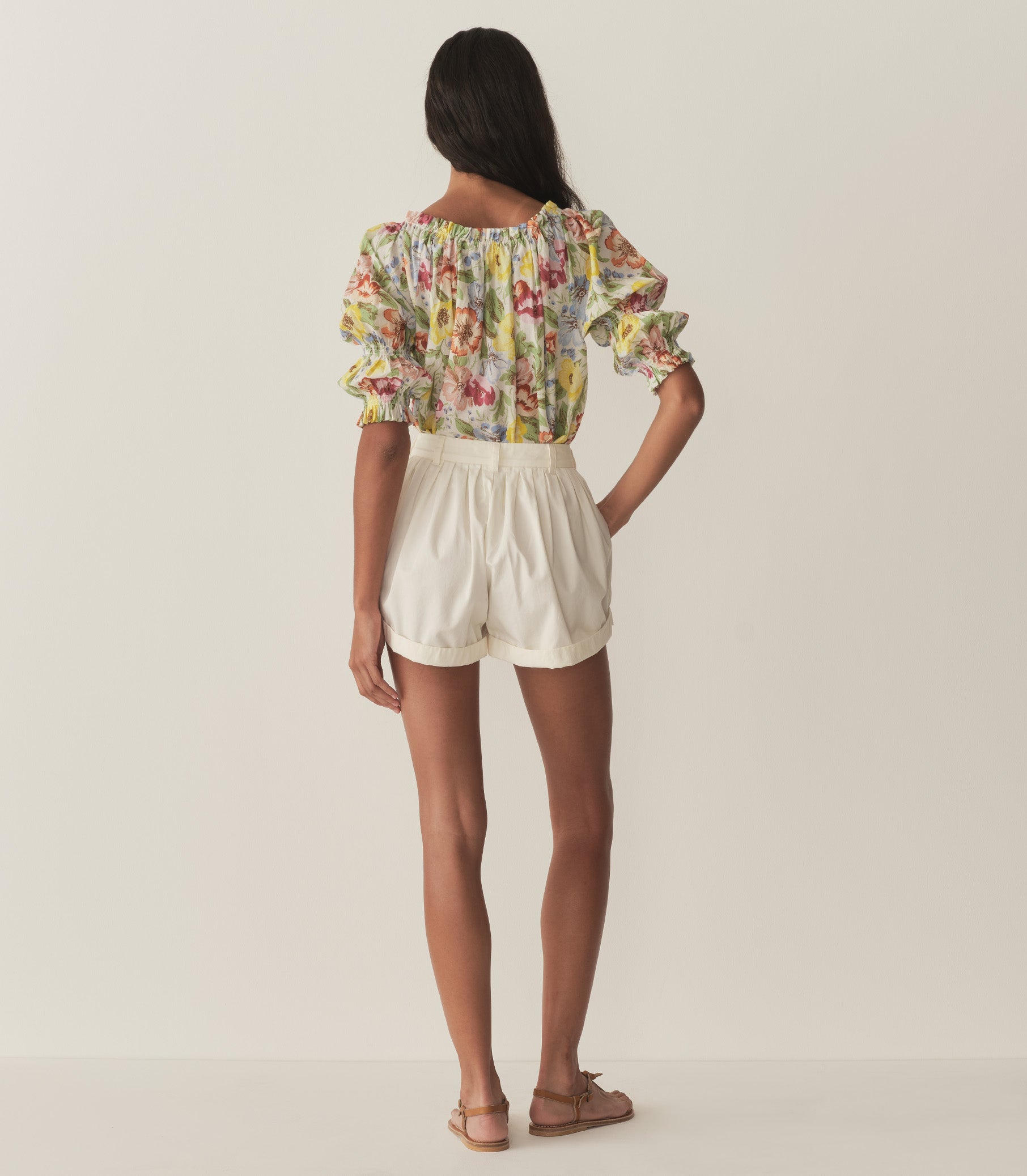 DÔEN Women Inez Top - Blanc Anemone Bloom
