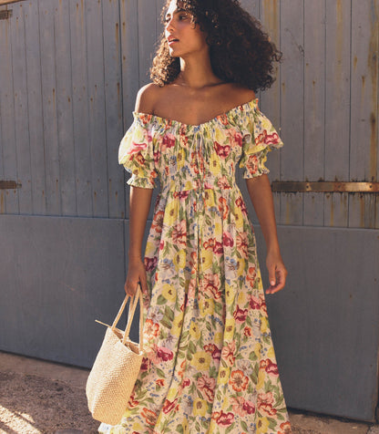 DÔEN Women Ischia Dress - Blanc Anemone Bloom