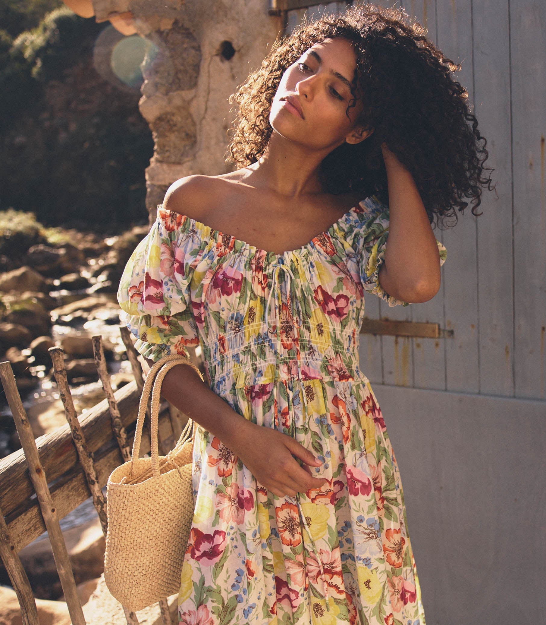 DÔEN Women Ischia Dress - Blanc Anemone Bloom
