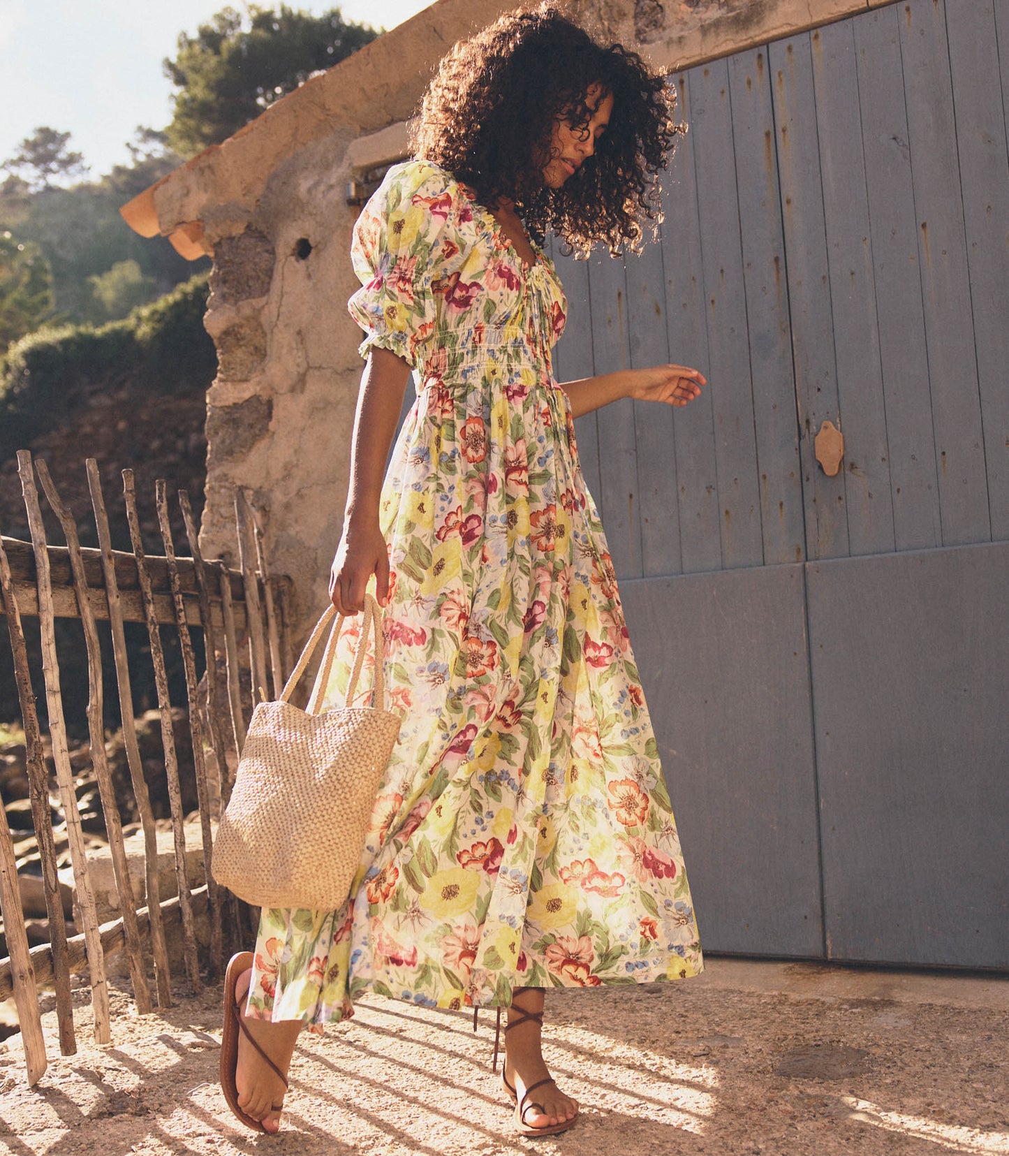 DÔEN Women Ischia Dress - Blanc Anemone Bloom