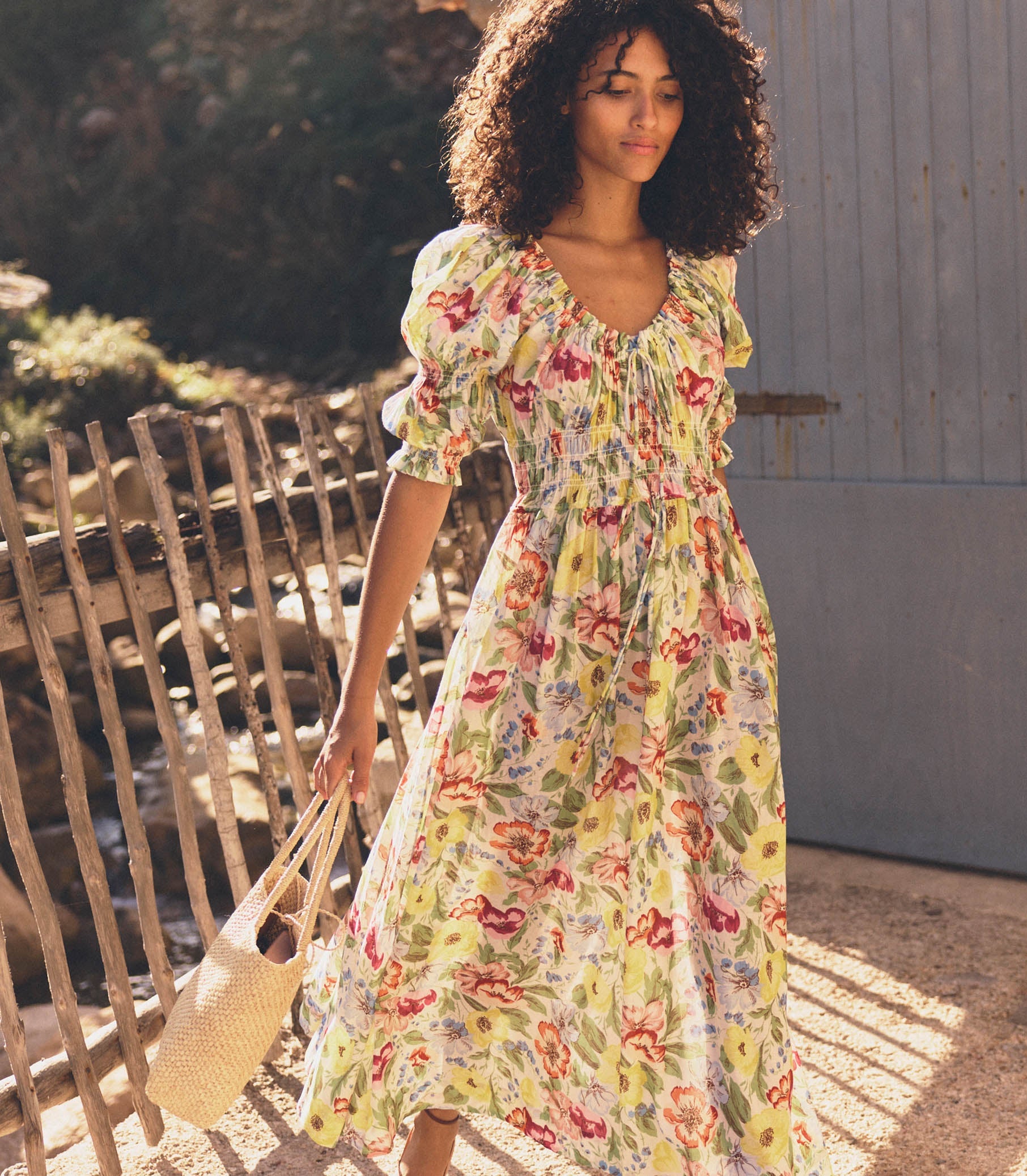 DÔEN Women Ischia Dress - Blanc Anemone Bloom