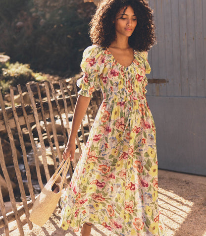 DÔEN Women Ischia Dress - Blanc Anemone Bloom
