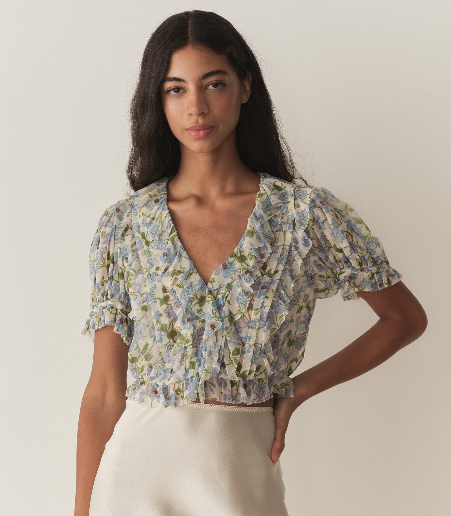 DÔEN Women Salona Top - Ivory Strawberry Moon Floral