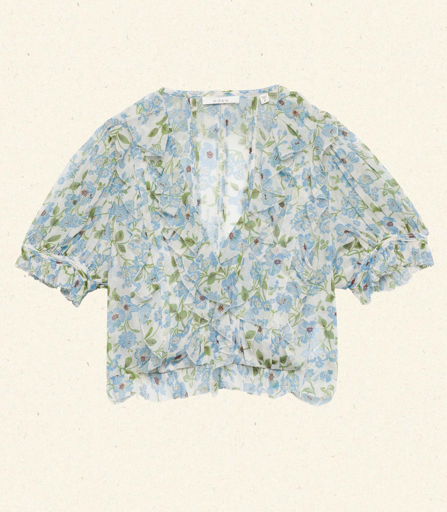 DÔEN Women Salona Top - Ivory Strawberry Moon Floral
