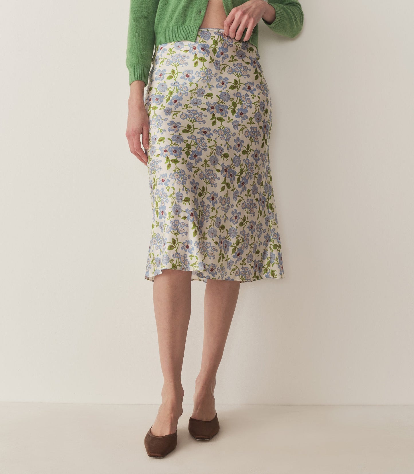DÔEN Women Elowena Skirt - Ivory Strawberry Moon Floral