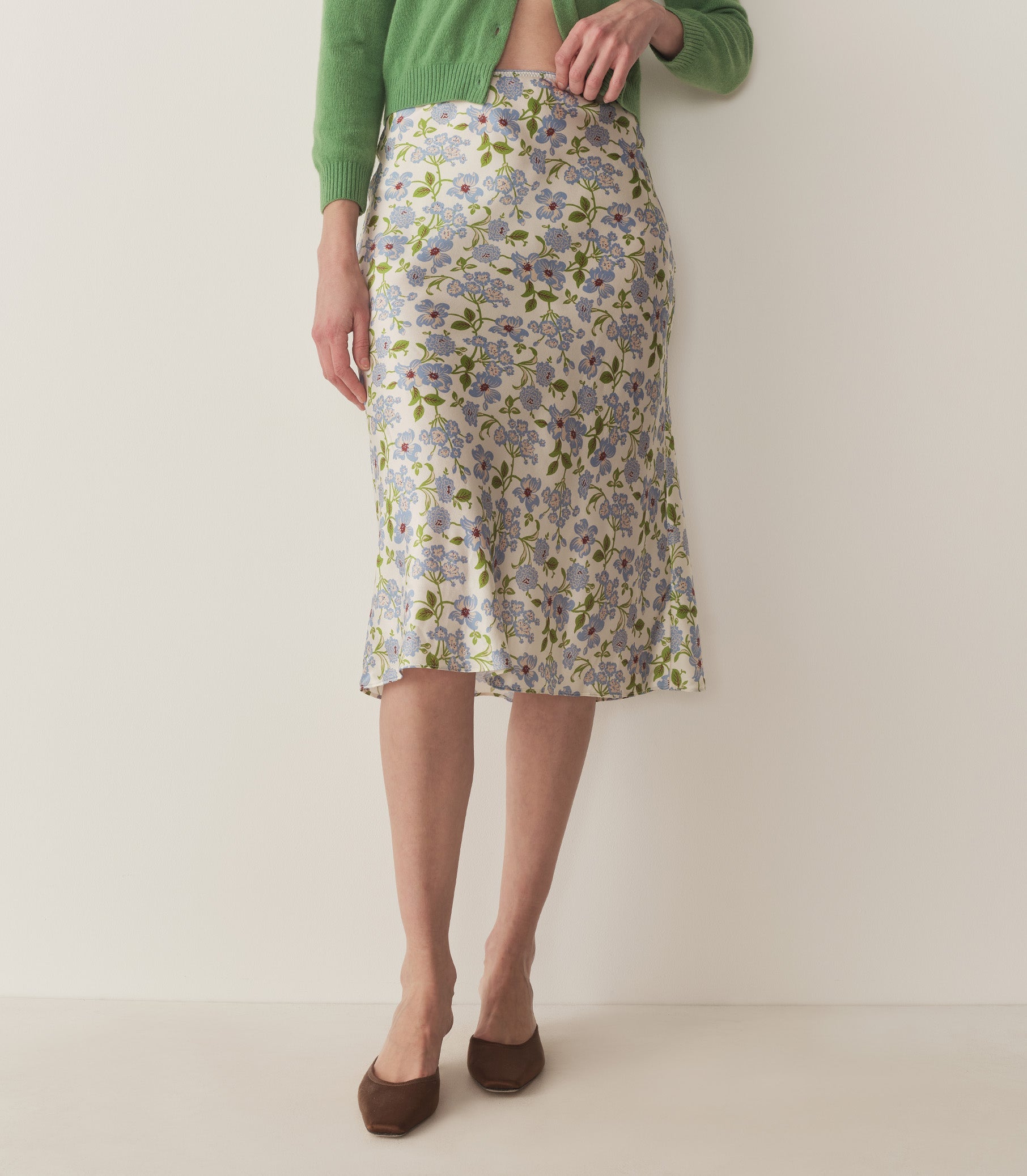 DÔEN Women Elowena Skirt - Ivory Strawberry Moon Floral