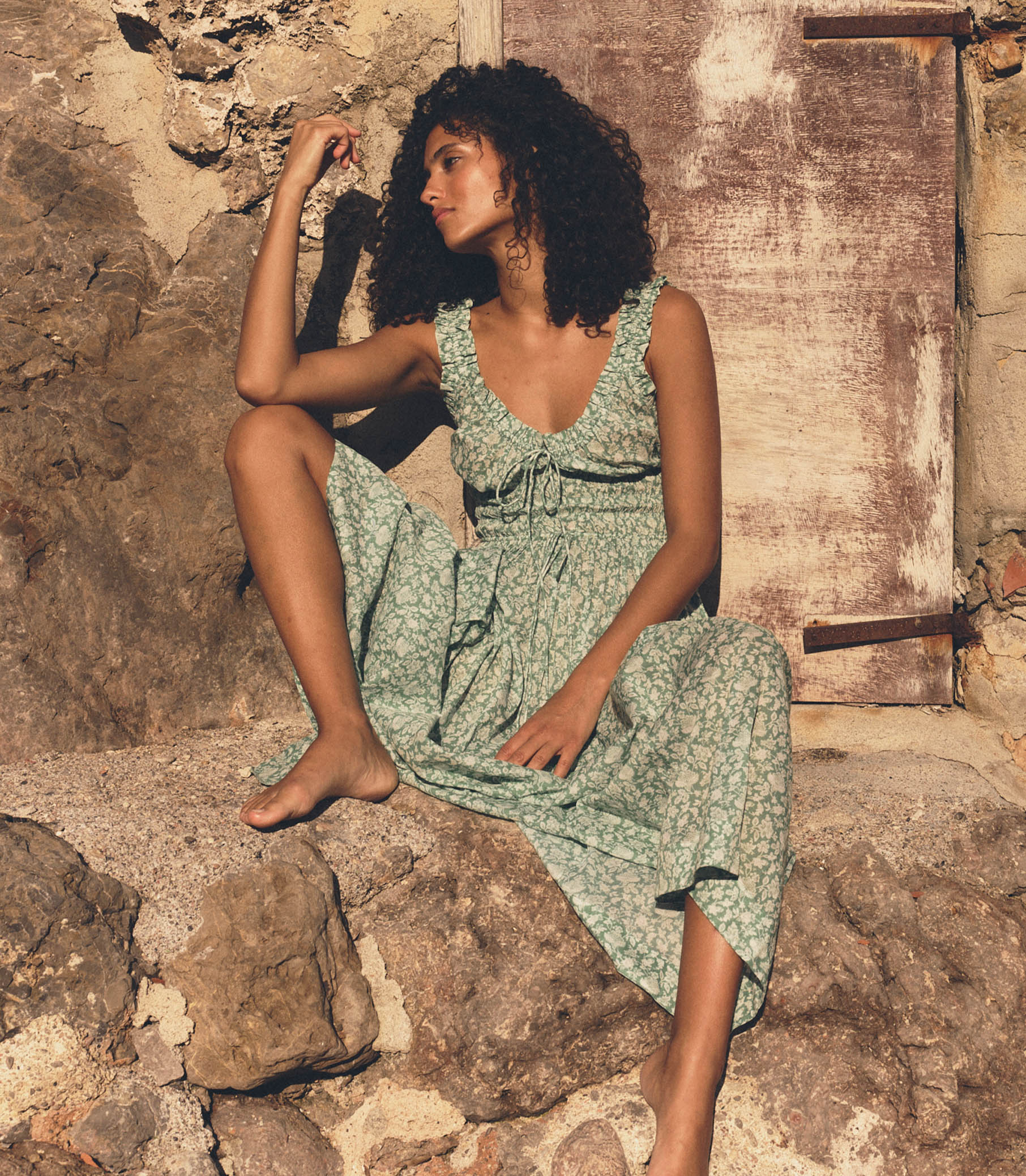 DÔEN Women Emmaretta Dress - Peridot Tea Floral