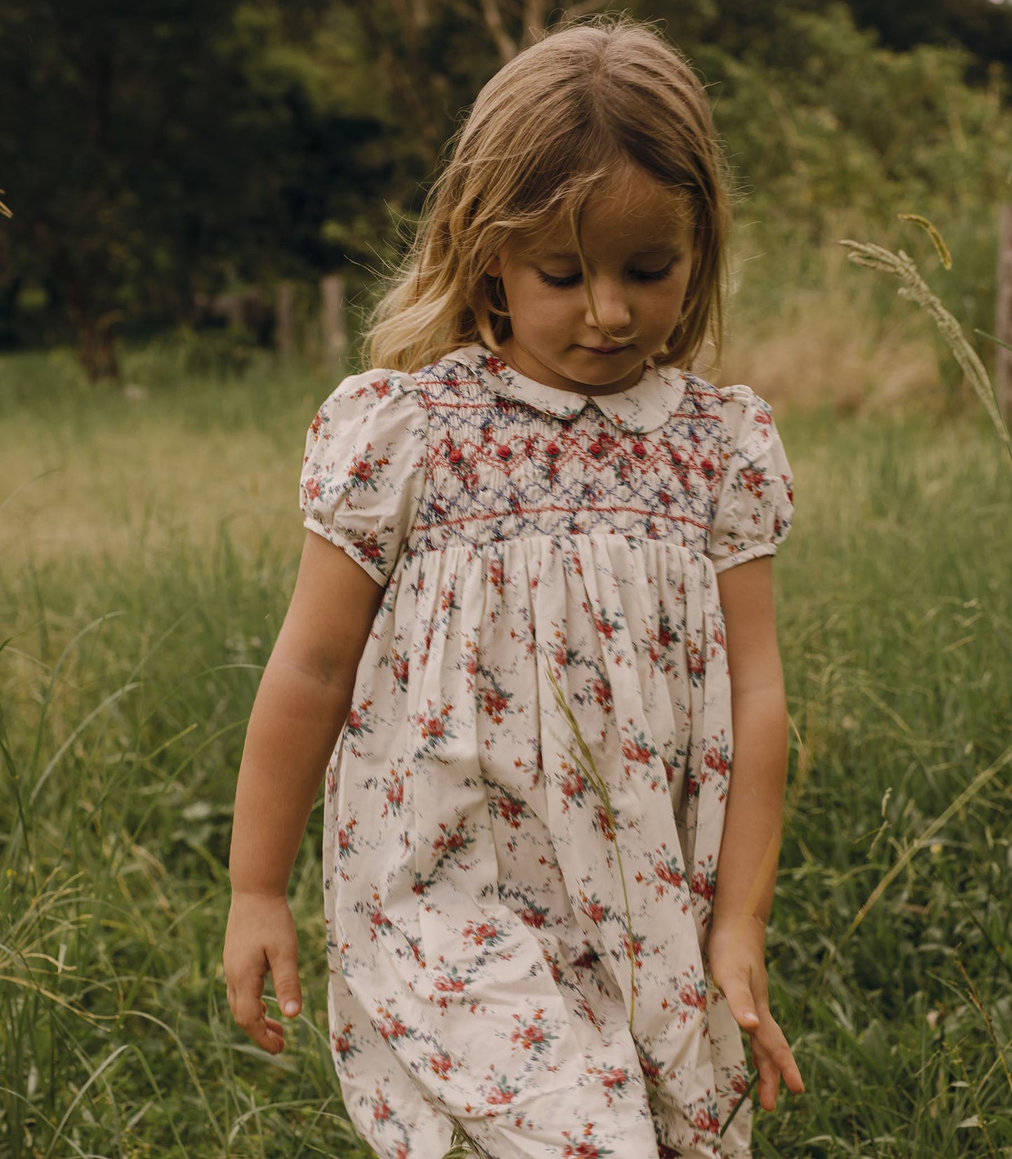 DÔEN Kids Rosette Dress - Liberty Alessia Rose