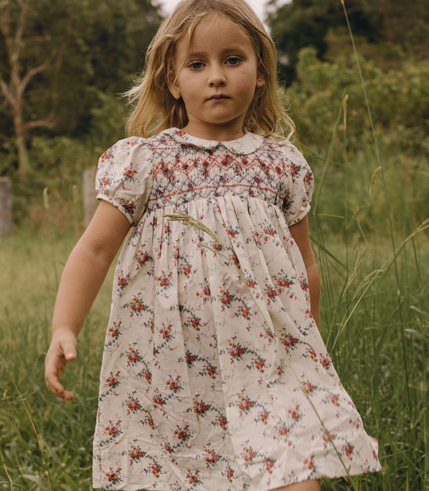 DÔEN Kids Rosette Dress - Liberty Alessia Rose