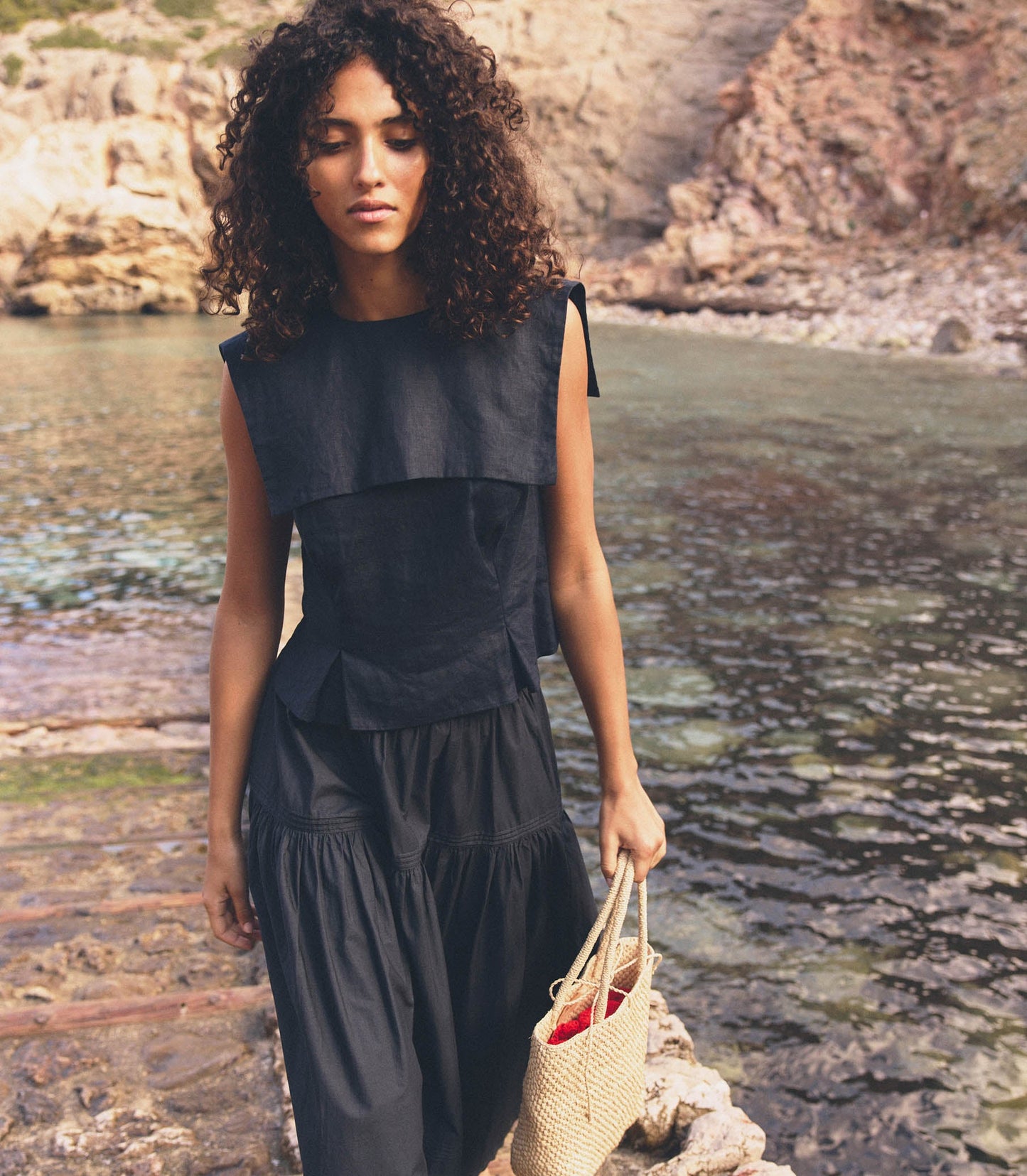 DÔEN Women Margie Top - Navy