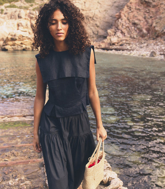 DÔEN Women Margie Top - Navy