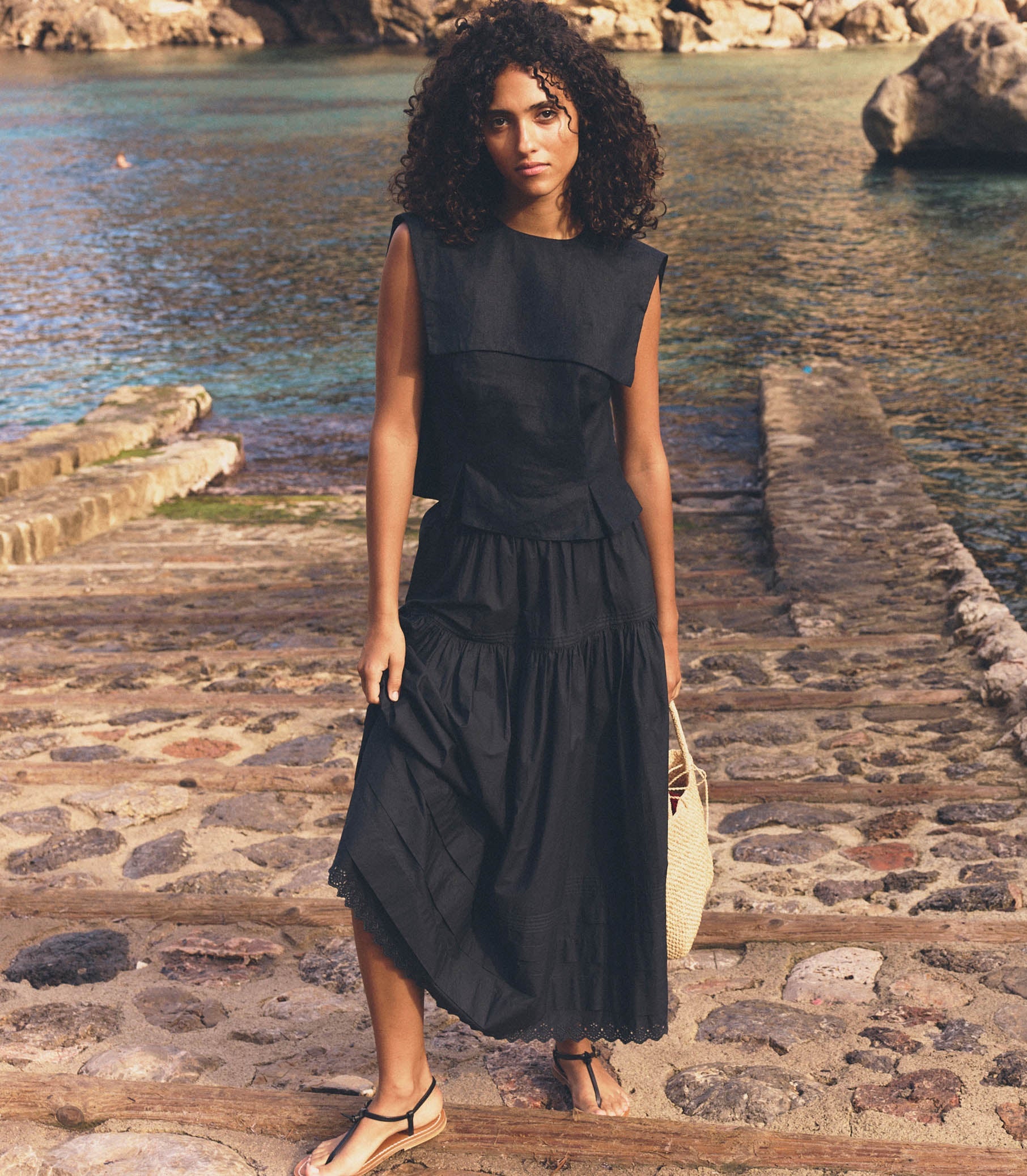 DÔEN Women Margie Top - Navy