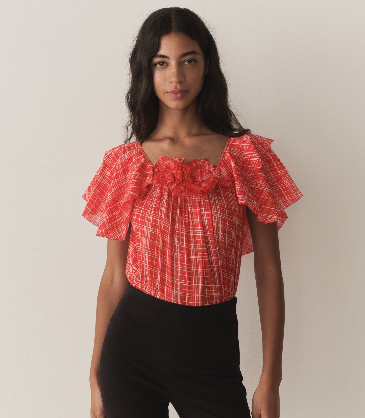 DÔEN Women Analicia Top - Sylvie Plaid