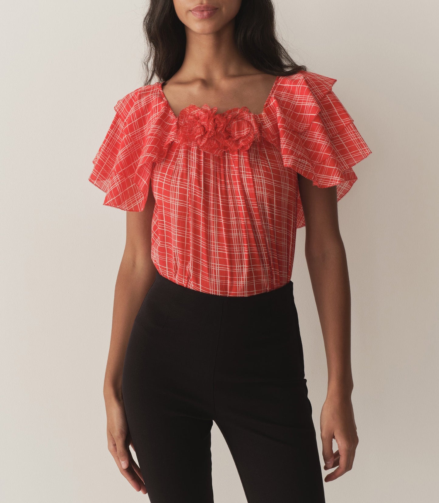 DÔEN Women Analicia Top - Sylvie Plaid