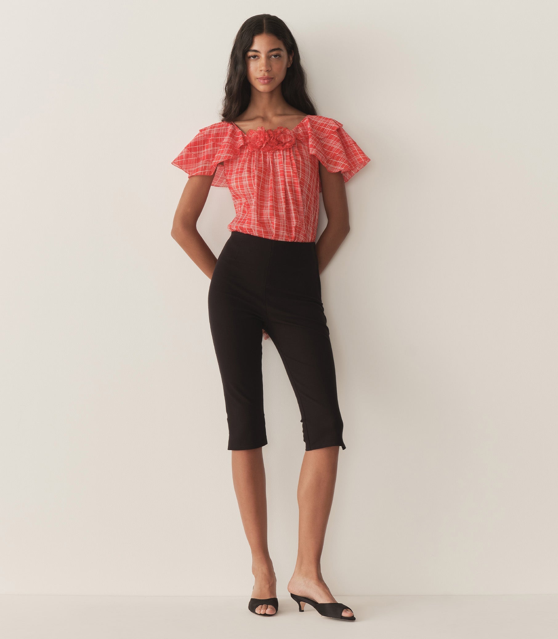 DÔEN Women Analicia Top - Sylvie Plaid