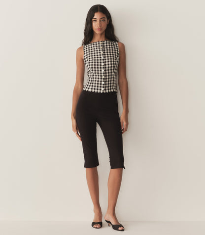 DÔEN Women Hayden Top - Black Marilyn Gingham